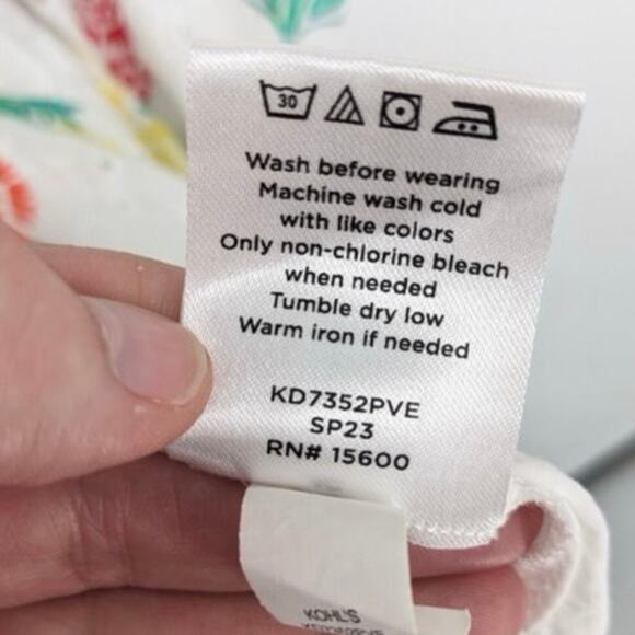 Draper James RSVP Short Sleeve Floral Eyelet Shirt Dress NWT - Picture 11 of 12